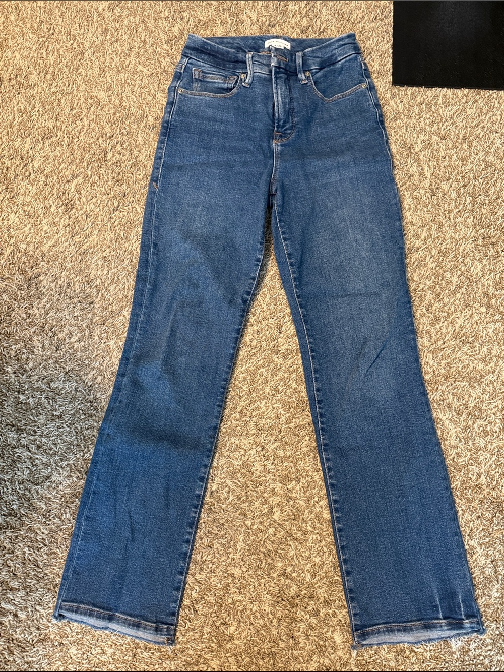 Good American Blue Straight Leg Jeans